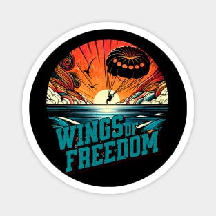 Wings of Freedom Parasailing Design Magnet